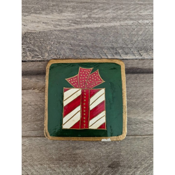 Vintage Handcrafted Christmas Coasters by Foreside Made in India - Picture 7 of 10